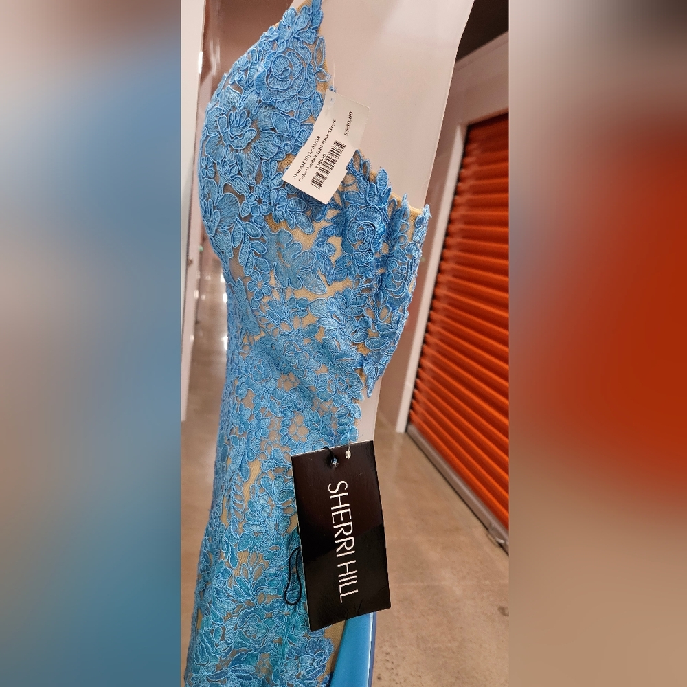 Sherri Hill #52538 Lace Prom Gown, Size 0 BLACK And Size 6 BLUE - Picture 11 of 12